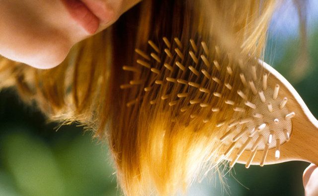 Hair, Close-up, Hairstyle, Blond, Organism, Macro photography, Photography, Ear, Grass, Plant, 