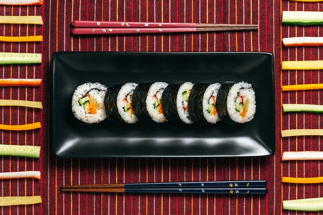 Sushi, Gimbap, Cuisine, Food, Comfort food, Dish, Japanese cuisine, California roll, Nori, À la carte food, 