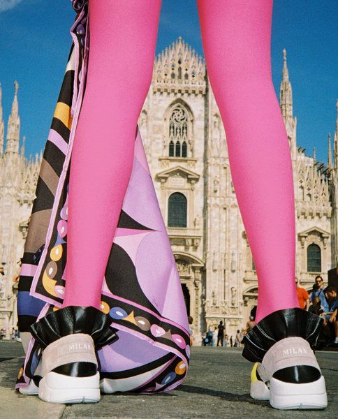 Pink, Human leg, Footwear, Leg, Fashion, Shoe, Leggings, Thigh, Architecture, Design, 