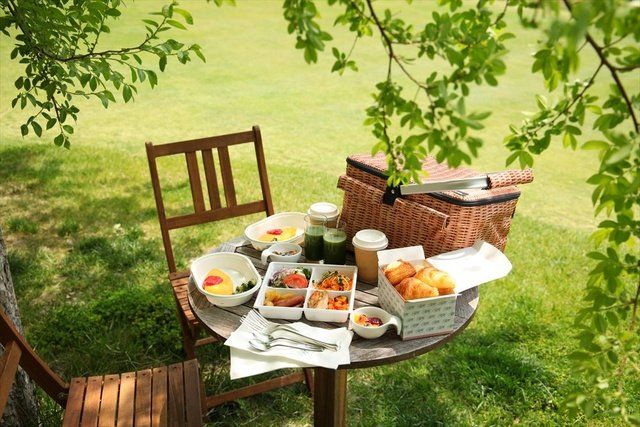 Meal, Picnic, Table, Recreation, Brunch, Breakfast, Food, Dish, Cuisine, Grass, 