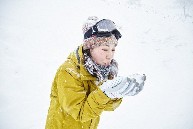 Snow, Yellow, Fun, Winter, Outerwear, Jacket, Photography, Gesture, Freezing, 