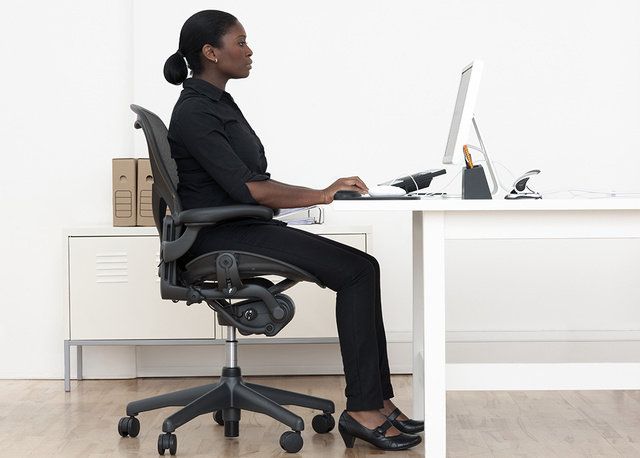 Office chair, Sitting, Desk, Furniture, Chair, Leg, Office, White-collar worker, Table, Job, 