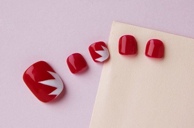 Red, Nail, Finger, Nail polish, Cosmetics, Material property, Nail care, Heart, Manicure, Coquelicot, 