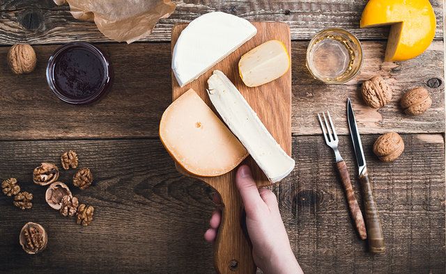 Food, Cutting board, Wood, Cuisine, Still life photography, Dairy, Dish, Camembert Cheese, Ingredient, 