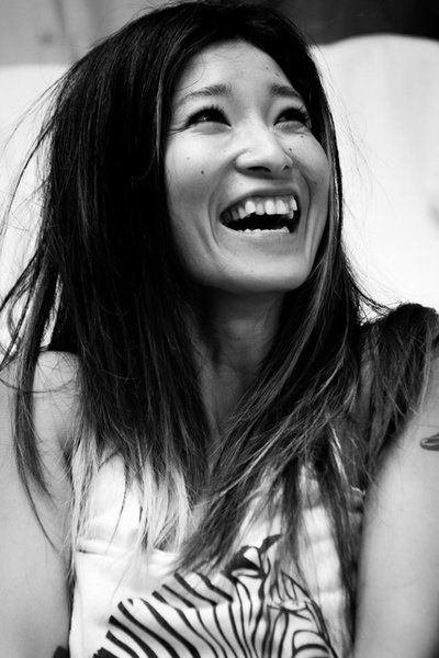 Face, Hair, White, Smile, Black, Facial expression, Lip, Black-and-white, Laugh, Beauty, 
