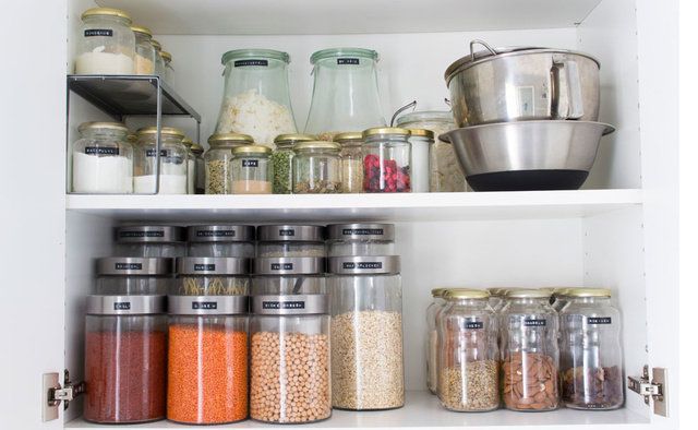 Shelf, Food storage containers, Mason jar, Spice rack, Product, Shelving, Canning, Preserved food, Pantry, Seasoning, 