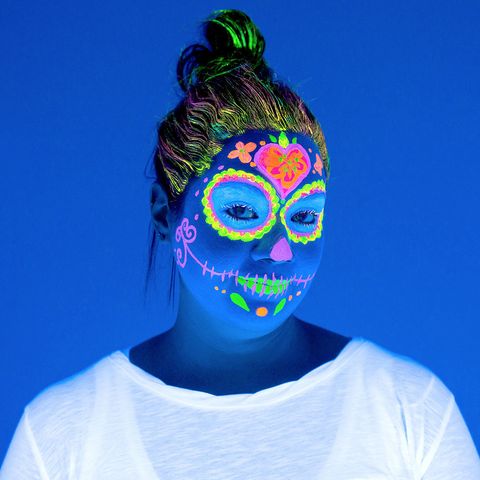 Glow in the Dark Halloween Makeup - DayGlow Halloween Face Paint