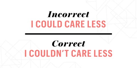 couldn't care less couldn't care less