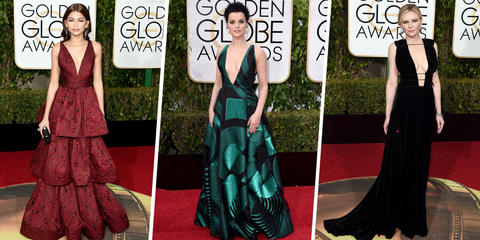 With All the Plunging Gowns, Fashion Tape Was the *Real* Winner at the Golden Globes