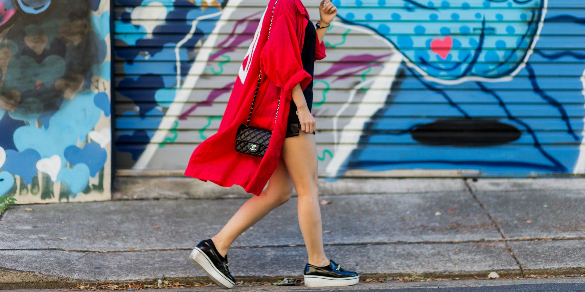 red flatform shoes