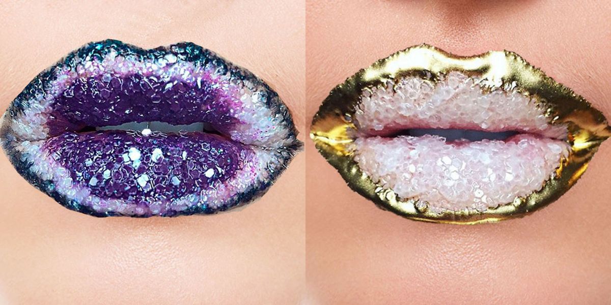 Crystal Lips Trend Amethyst Lip Art 8498