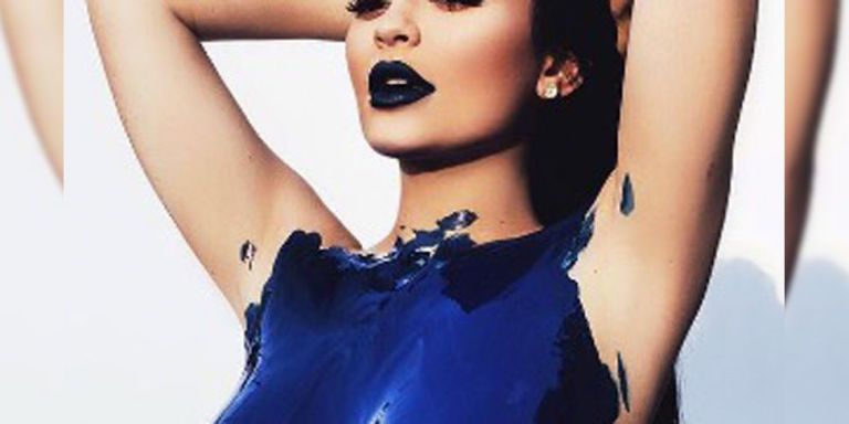 Kylie Jenner Naked And Covered In Blue Paint Kylie