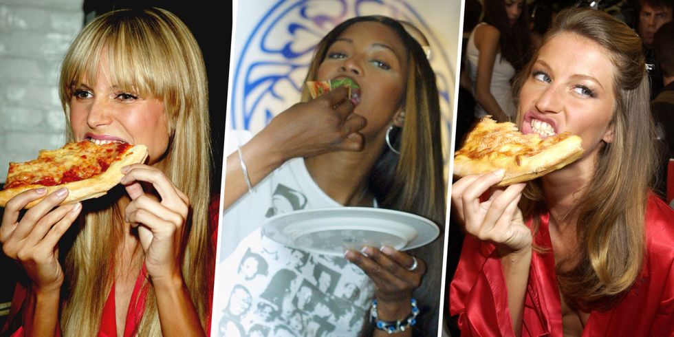 Models Eating Pizza - Supermodels Who Love Pizza