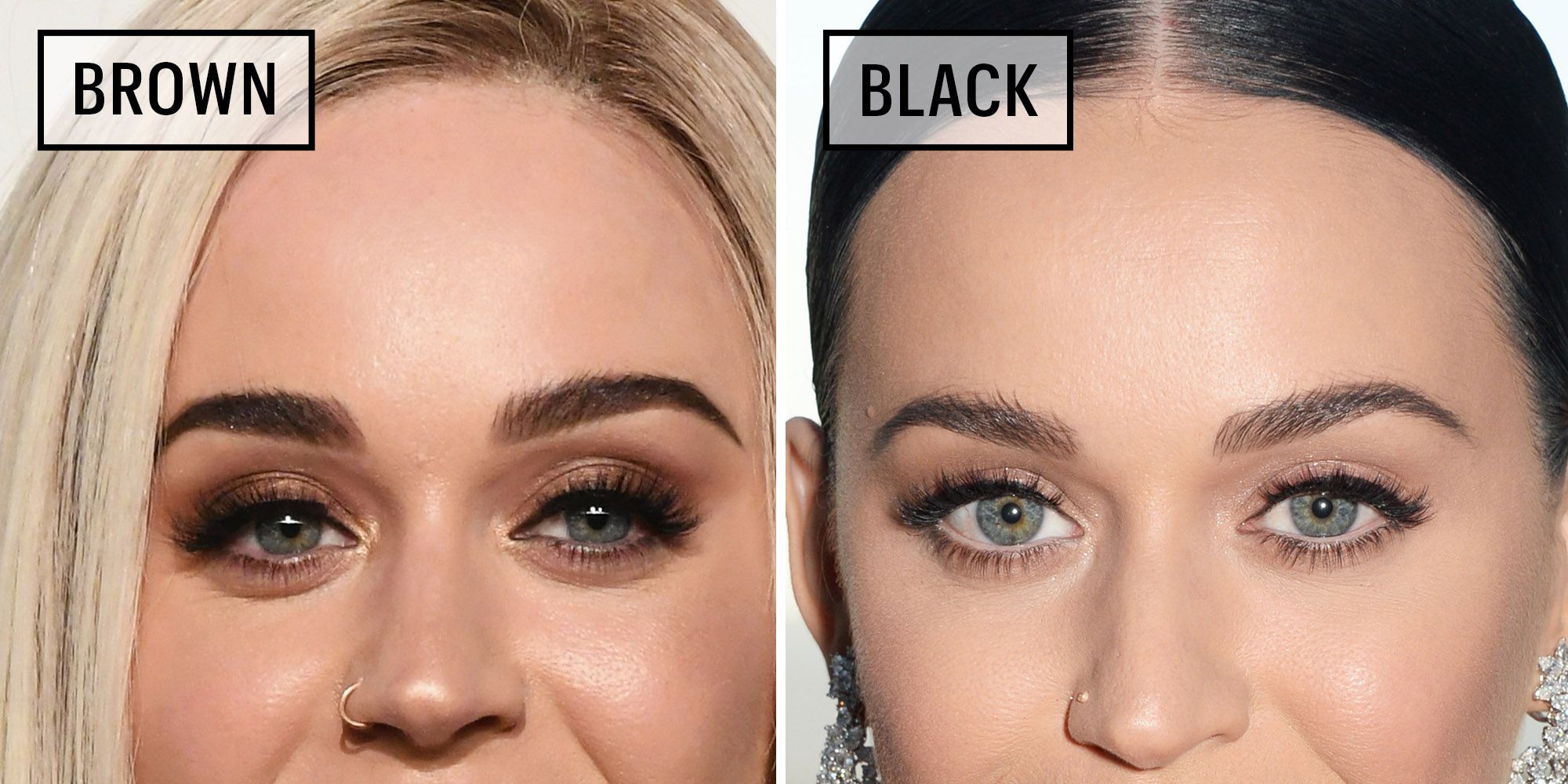 Image result for brown mascara vs black