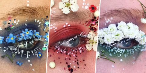 Eye, Eyelash, Organ, Iris, Flower, Plant, Photography, Wildflower, Eyelash extensions, Fashion accessory, 