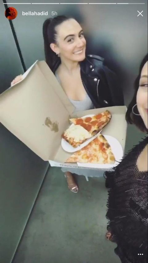 <p>The pizza is so distracting you almost&nbsp;<span class="redactor-invisible-space" data-verified="redactor" data-redactor-tag="span" data-redactor-class="redactor-invisible-space"></span>don't notice <a href="http://www.marieclaire.com/fashion/news/g4645/met-gala-2017-after-party-looks/?slide=9&amp;thumbnails=" target="_blank" data-tracking-id="recirc-text-link">her Alexander Wang Met after-party look</a>.</p>