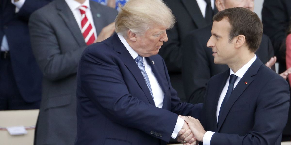 Trump Comments On Viral Macron Handshake Trump Says Macron Loves