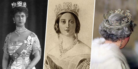 <p>This crown was <a href="https://www.royalcollection.org.uk/collection/31702/the-diamond-diadem" target="_blank" data-tracking-id="recirc-text-link">made</a> for King George IV for his 1821 coronation, was worn by Queen Victoria and Queen Mary, and has stayed in the family since. Queen Elizabeth II wore it to her coronation, and still wears it while traveling to and from the State Opening of Parliament. <span class="redactor-invisible-space" data-verified="redactor" data-redactor-tag="span" data-redactor-class="redactor-invisible-space">FYI, it has a modest 1,333 <span class="redactor-invisible-space" data-verified="redactor" data-redactor-tag="span" data-redactor-class="redactor-invisible-space">diamonds and cost just £8,216 to make. But again, this was the 1800s.<span class="redactor-invisible-space" data-verified="redactor" data-redactor-tag="span" data-redactor-class="redactor-invisible-space"></span></span></span></p>
