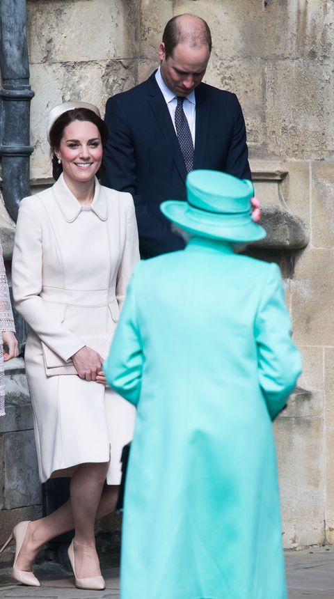 <p>Men of the royal family preform a neck bow, while women curtsey when <a href="http://www.stylist.co.uk/people/the-baffling-world-of-royal-etiquette-strange-rules-and-bizarre-protocol-over-the-ages-monarchy" data-tracking-id="recirc-text-link">greeting the Queen. </a></p>