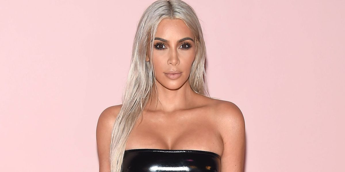Kim Kardashian Platinum Hair New York Fashion Week Kim