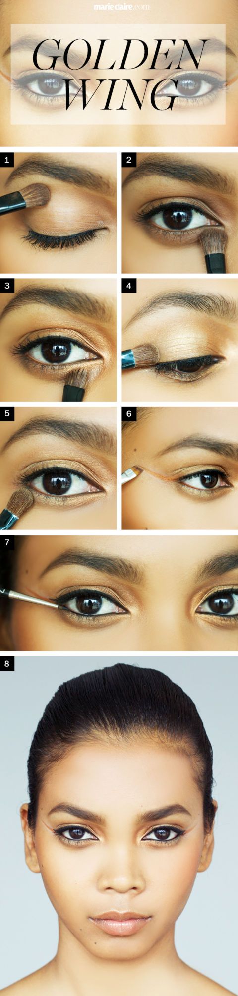 Makeup Tutorial Gold Eyeliner How To Create A Metallic Cat Eye