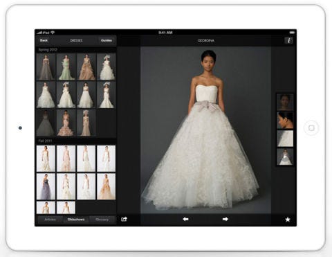 Vera Wang On Weddings Ipad And Iphone App Vera Wang Weddings App