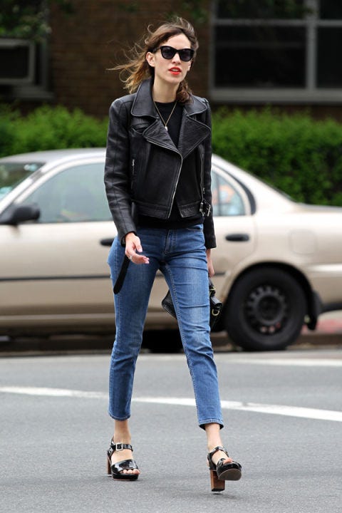 Red Lipstick and Denim - Celebrity Denim Style