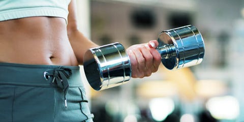 Health Tips woman doing bicep curl
