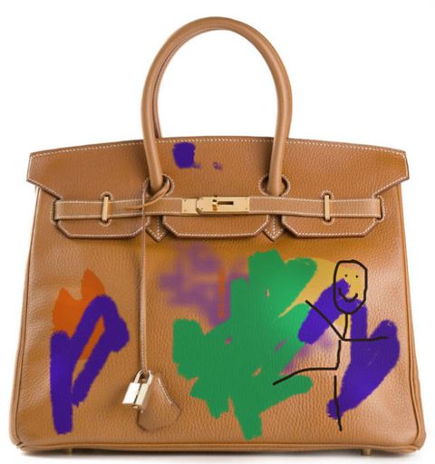 North West Was Commissioned To Doodle On A Birkin For Kim Kardashian S Birthday