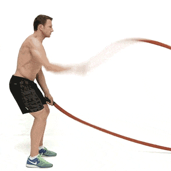 battle ropes weight loss exercise