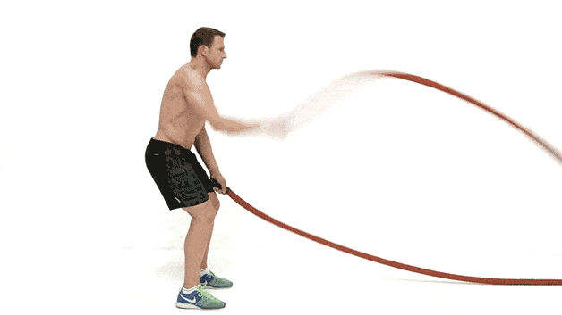 battle ropes weight loss exercise