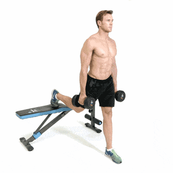 Hamstring Stretches: Dumbbell Split Squat