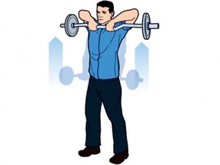 Shoulder, Elbow, Standing, Wrist, Exercise, Animation, Weights, Physical fitness, Overhead press, Weight training, 