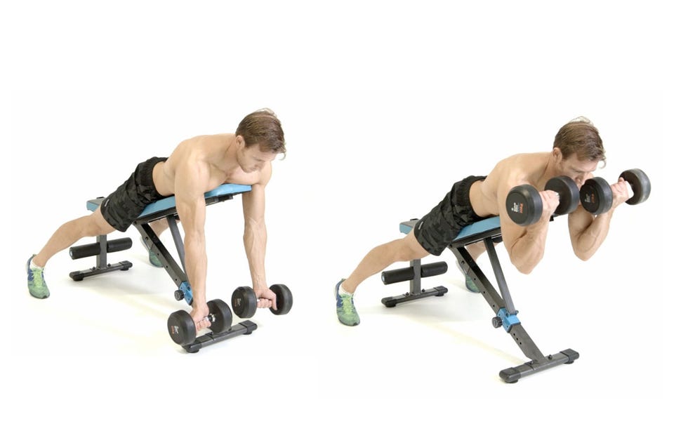 prone dumbbell curls