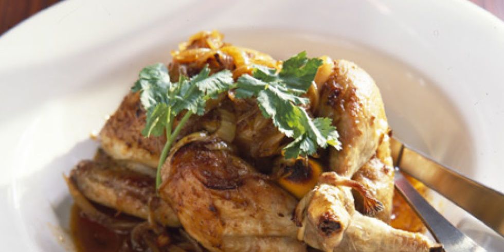 Moroccan spiced poussin