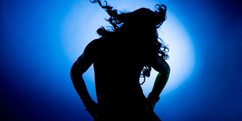 Elbow, People in nature, Backlighting, Long hair, Electric blue, Back, Flash photography, Rejoicing, Silhouette, 