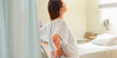Pregnant woman in hospital in labour