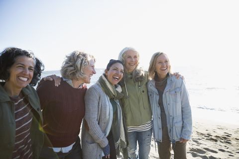 Menopause women friends laughing
