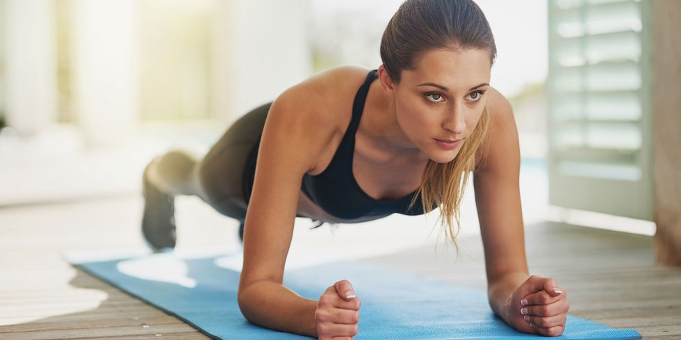 Building upper body strength with plank