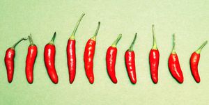Produce, Vegetable, Ingredient, Food, Spice, Bell peppers and chili peppers, Red, Bird's eye chili, Chili pepper, Natural foods, 