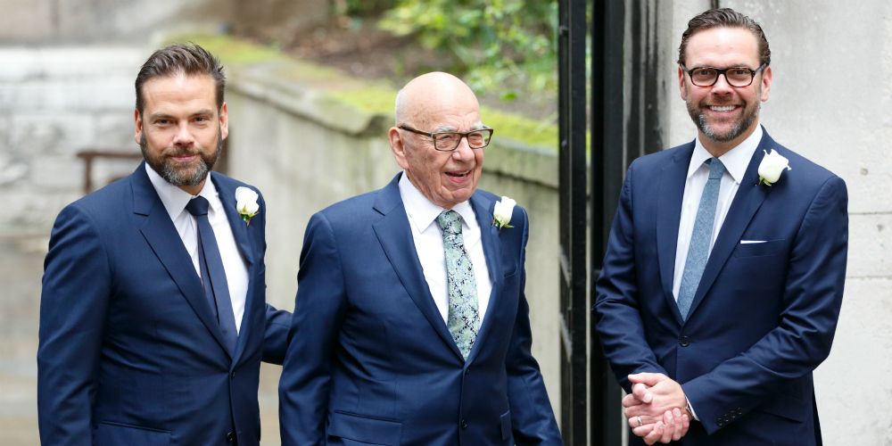 de kinderen van rupert murdoch krijgen ieder 2 miljard cadeau