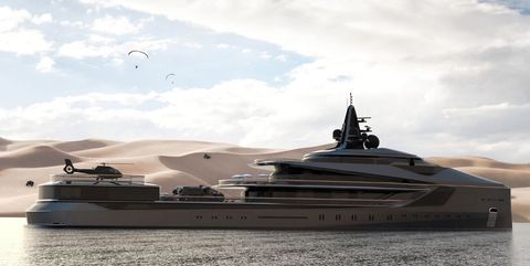 Luxury yacht, Vehicle, Yacht, Boat, Sky, Naval architecture, Watercraft, Ship, Landscape, 