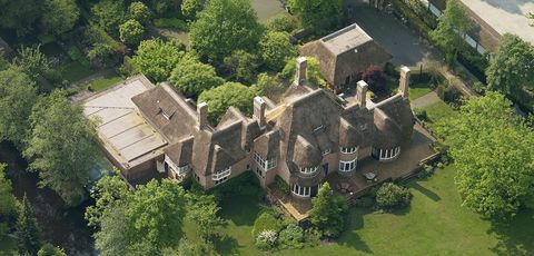 Aerial photography, Estate, Bird's-eye view, Architecture, Mansion, Landscape, House, Photography, Building, Tree, 