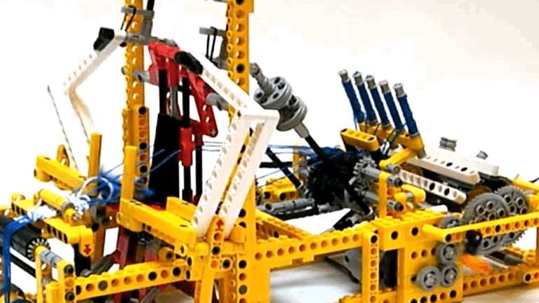 Living Room Sized Lego Crane Ideas Let This Lego Loom Do Your Knitting For You Dawid Could Probably Build A Life Size Crane