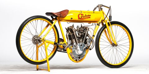 American, temperamental, and a hell of a performer. Similarities come easily between this 1915 Cyclone Board Track Racer and its former owner, Steve McQueen.
