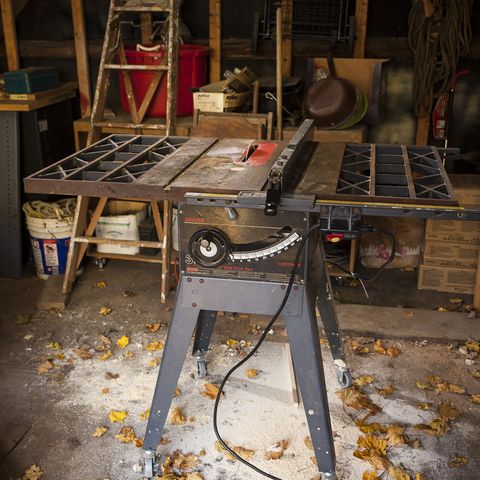 rusted tools table saw