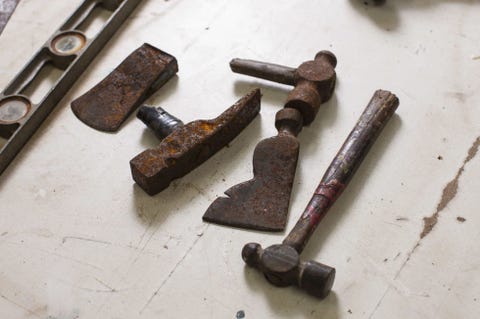 rusted tools