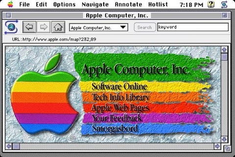 The Apple Homepage of 1994 Was a Rainbow Wonderland