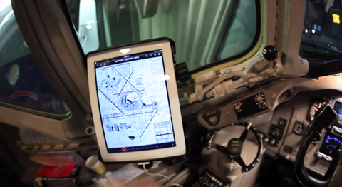 iPad in cockpit