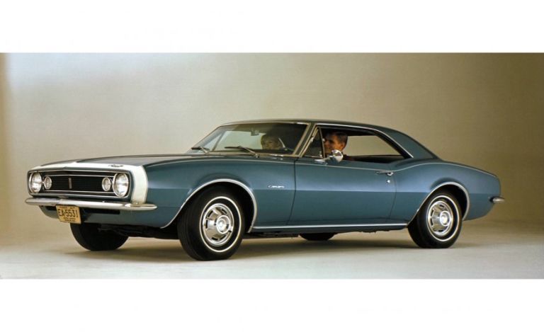 The first Camaro went on sale in September 1966 with a base price of $2466. Just over 220,000 were sold that first year compared to more than 480,000 Mustangs during the same period. The base engine was a 230-cubic-inch (3.8-liter) straight-six rated at 140 gross horsepower. The option list was long and included four different small-block V-8s and two big-blocks. The top choice was the 375-hp, 396-cubic-inch (6.5-liter) L78 big-block.